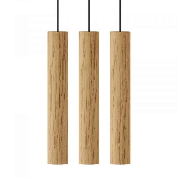  Umage Umage Chimes Cluster 3 Hanging Light, Light Oak 
