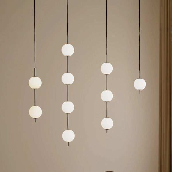  Umage Umage Led Pendant Light Audrey, Steel-coloured, 3-bulb, ø 12 Cm 