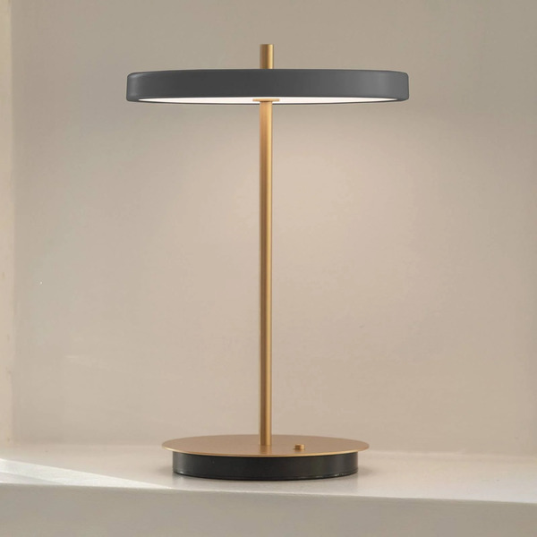  Umage Umage Led Rechargeable Table Lamp Asteria Move Anthracite/brass 31 Cm 