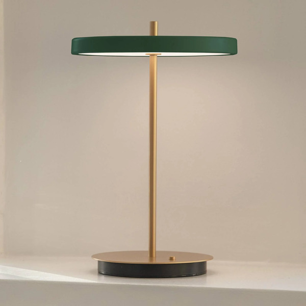  Umage Umage Led Table Lamp Asteria Move Forest Green/brass 31cm 