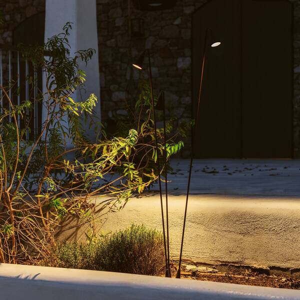  Vibia Vibia Brisa 3-bulb Led Outdoor Floor Lamp, Brown 