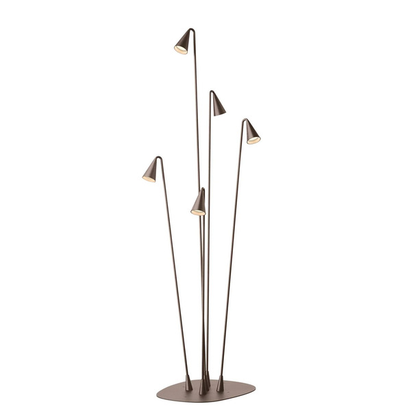  Vibia Vibia Brisa Led Outdoor Floor Lamp, 5-bulb, Matt Brown 