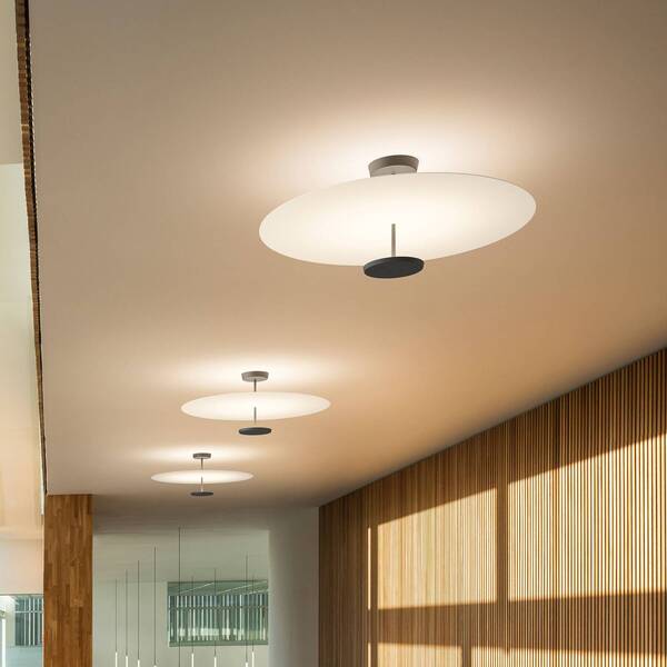  Vibia Vibia Flat Led Ceiling Light, 2-bulb, ø 55 Cm, White 