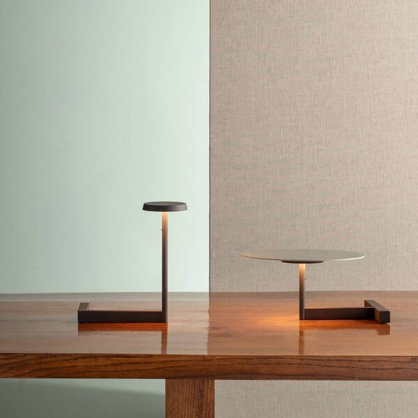  Vibia Vibia Flat Led Table Lamp Height 16 Cm Grey L1 