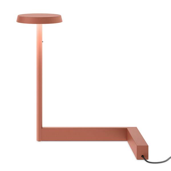 Vibia Vibia Flat Led Table Lamp Height 30 Cm Terracotta 