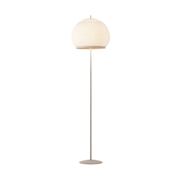  Vibia Vibia Knit Led Floor Lamp, 178 X 45 Cm, Beige Textile/metal 