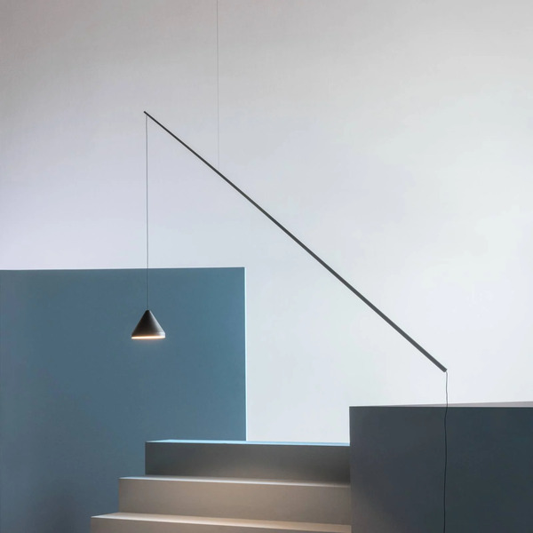 Vibia Vibia Led Hanging Light North, Black, Metal, 927, Decentralised 