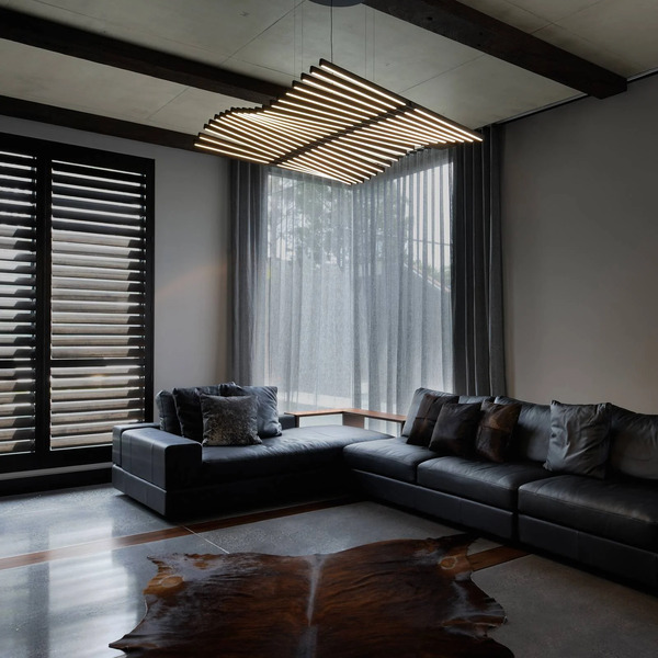 Vibia Vibia Led Pendant Light Rhythm, Grey-brown 131 X 87 Cm 927 Dimmable 