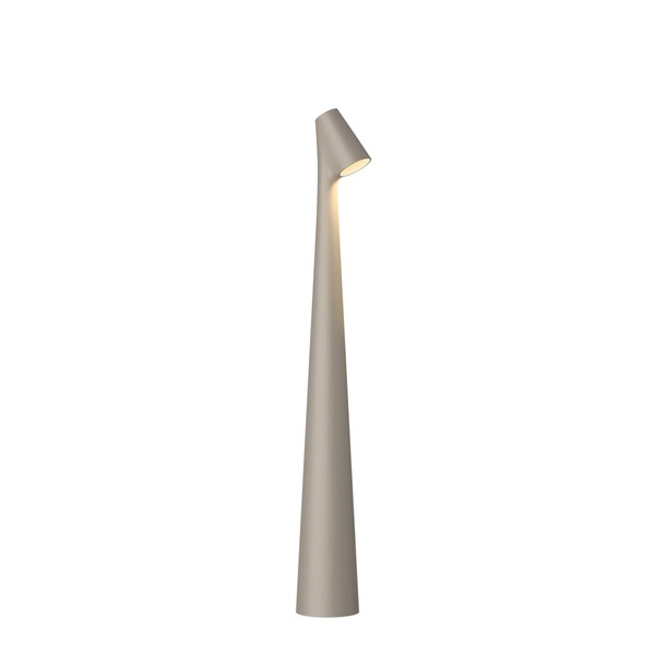  Vibia Vibia Led Rechargeable Table Lamp Africa, Height 40 Cm, Dark Beige 
