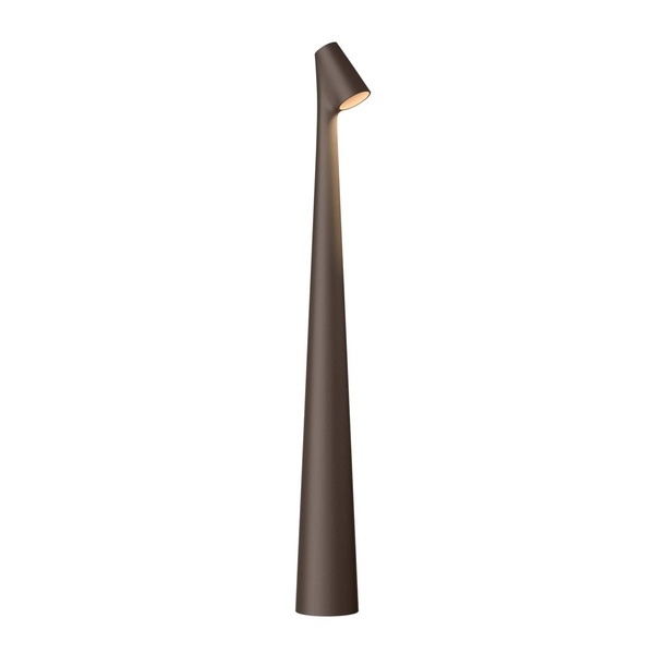  Vibia Vibia Led Rechargeable Table Lamp Africa, Height 45 Cm, Dark Brown 