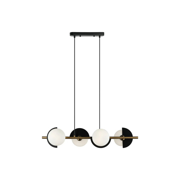  Viokef Viokef Darcy Pendant Light, Black/bronze, 4-bulb 