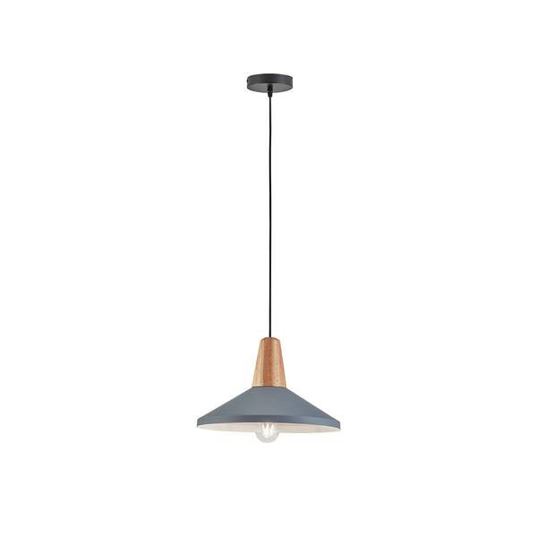  Viokef Viokef Tom Pendant Light, Wooden Element, Blue-grey 