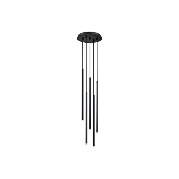  Viokef Viokef Zenia Led Hanging Light, Matt Black, 5-bulb 