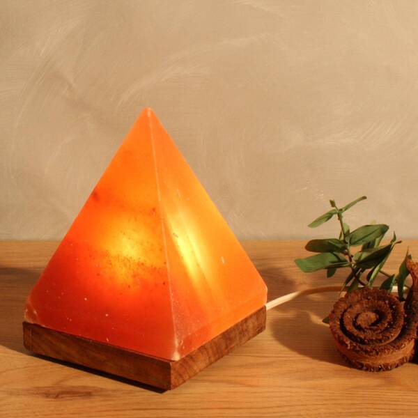  Wagner Life Wagner Life Salt Lamp Pyramid With Base, Amber 