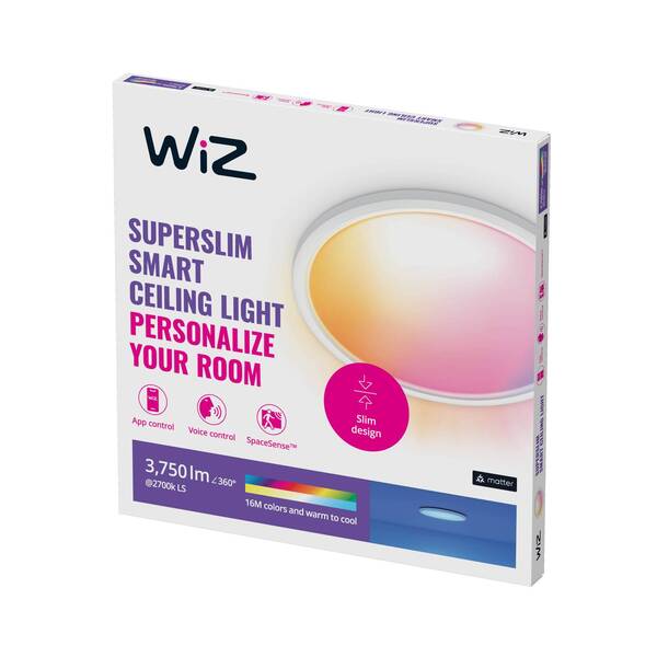  Wiz Wiz Superslim Led Ceiling Light Rgbw ø54cm White 