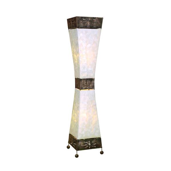  Woru Woru Adrian Floor Lamp, Capiz Shells, Height 100 Cm 