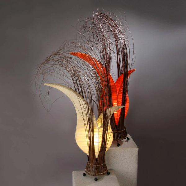  Woru Woru Bunga Table Lamp In Floral Shape, Cream 