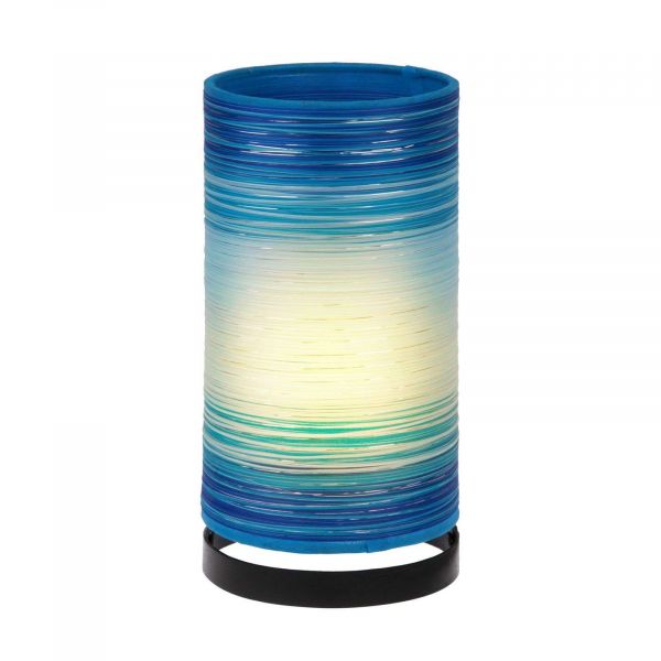  Woru Woru Julie Table Lamp Wrapped In Threads, Blue 