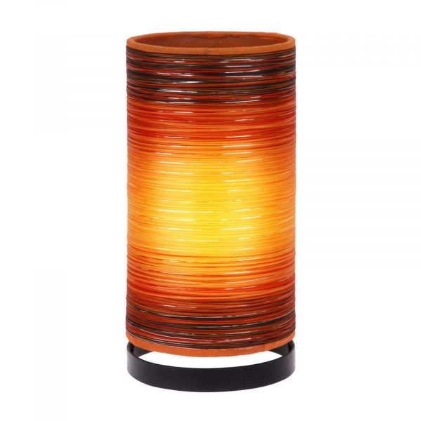  Woru Woru Julie Table Lamp Wrapped In Threads, Orange 