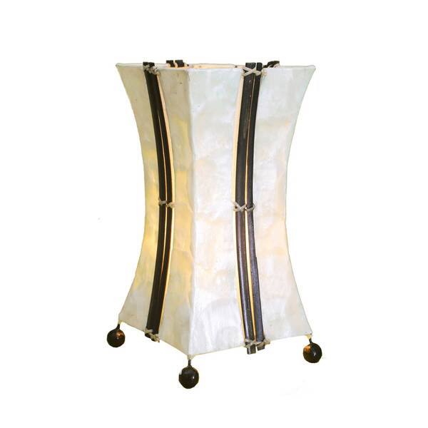  Woru Woru Milla Table Lamp, Capiz And Bamboo, Height 30 Cm 