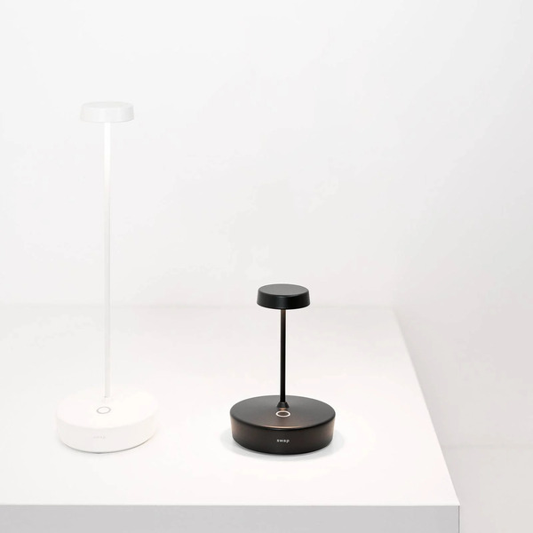  Zafferano Zafferano Led Table Lamp Swap Mini, Black, 15 Cm Ip65 