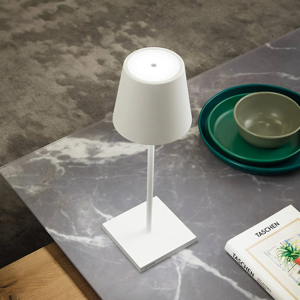  Zafferano Zafferano Poldina L Desk Rechargeable Table Lamp Ip54 White 