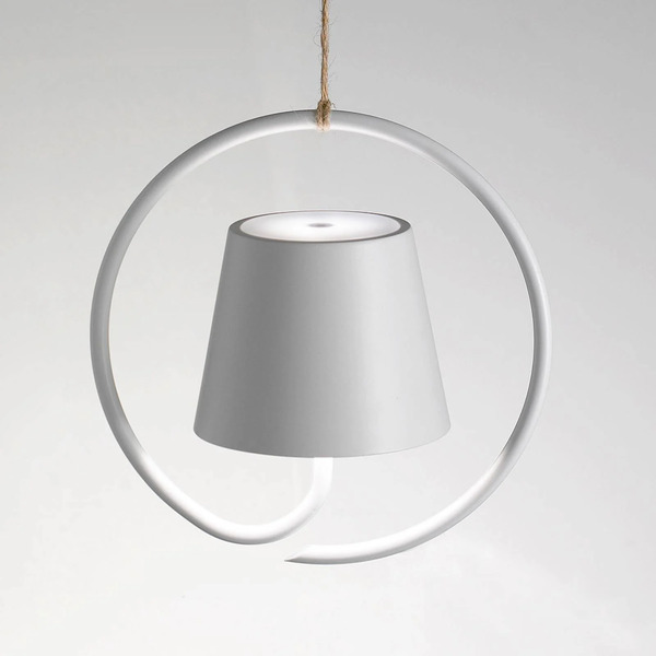  Zafferano Zafferano Poldina Led Pendant Light With Rechargeable Battery, White 
