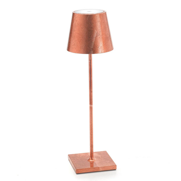  Zafferano Zafferano Poldina Led Table Lamp Battery Decor Copper 
