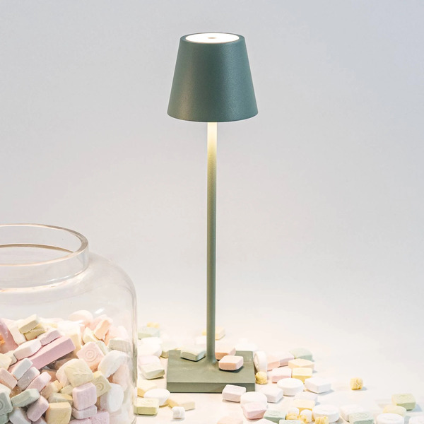  Zafferano Zafferano Poldina Micro Battery-powered Lamp Ip65 Sage 