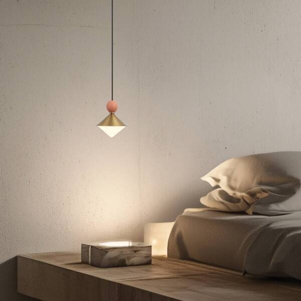  Zambelis Zambelis Led Hanging Light 25100, Brass/red, ø14 Cm, Metal/glass/ceramic 