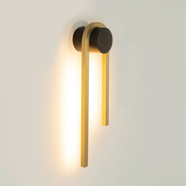  Zambelis Zambelis Led Wall Light 23106, Height 40 Cm, Black/gold-coloured 