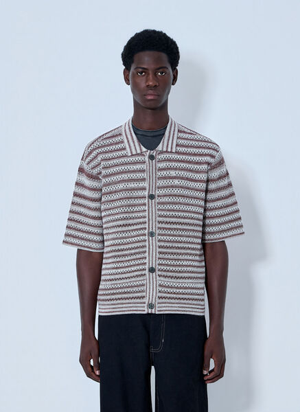  Acmh Acmh Button-front Knit Cardigan - Man Shirts Brown Xl 