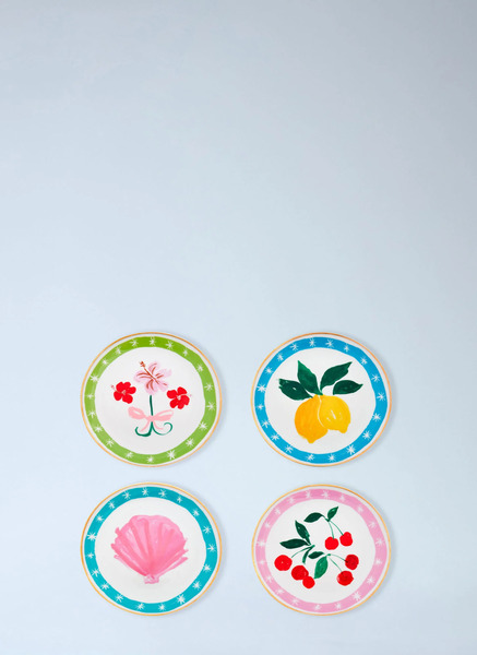  Bitossi Home Bitossi Home Set Of Four Con Amore Side Plates -  Kitchen  Multicolour One Size 