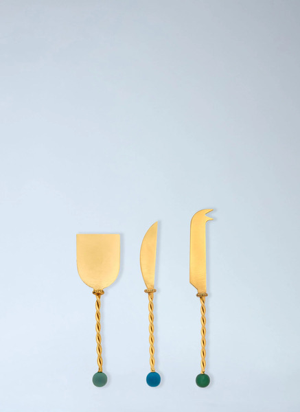  Bitossi Home Bitossi Home Torchon Cheese Knife Set -  Kitchen  Gold One Size 