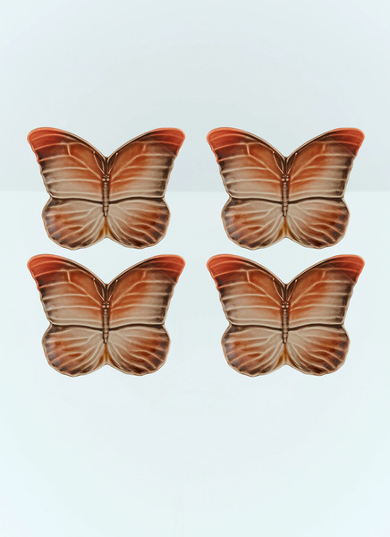  Bordallo Pinheiro Bordallo Pinheiro Set Of Four Cloudy Butterflies Bread And Butter Plate -  Kitchen  Cream One Size 