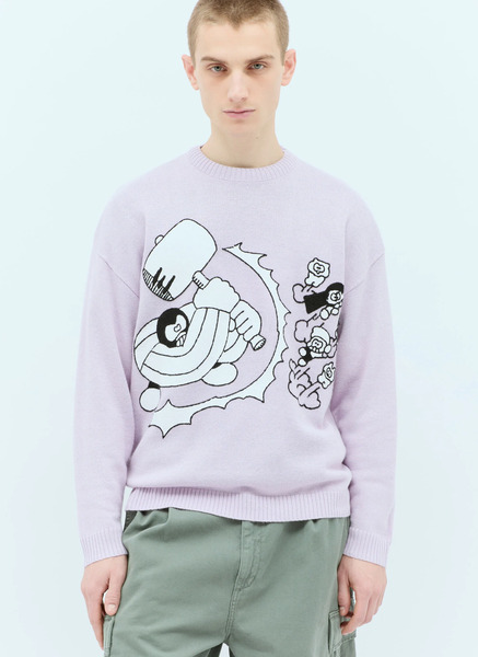  Brain Dead Brain Dead Hammer Sweater - Man Knitwear Lilac L 