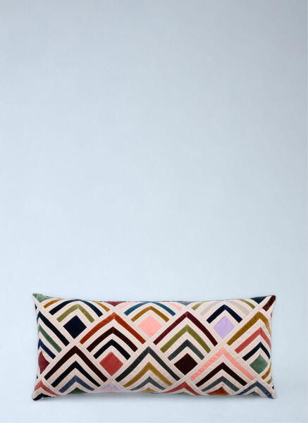  Christina Lundsteen Christina Lundsteen Geometric Velvet Cushion -  Textiles Multicolour One Size 