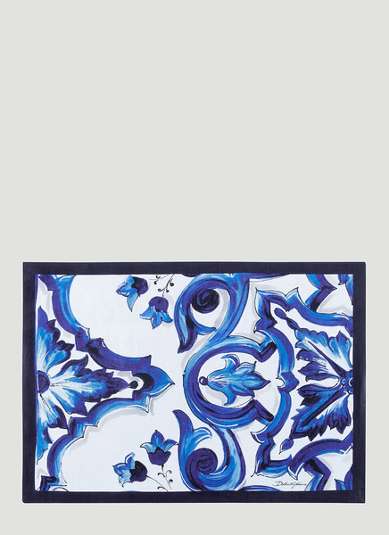  Dolce & Gabbana Casa Dolce & Gabbana Casa 'blu Mediterraneo' Linen Placemat And Napkin Set -  Textiles Multicoloured One Size 