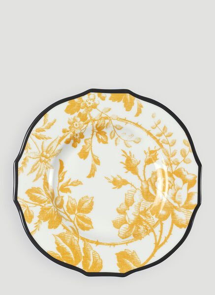  Gucci Gucci Set Of Two Herbarium Dessert Plate -  Kitchen  Yellow One Size 