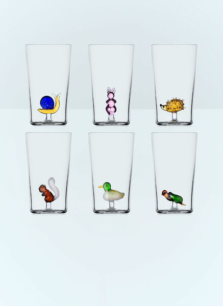  Ichendorf Milano Ichendorf Milano Set Of Six Animal Farm Glasses -  Glassware Multicolour One Size 