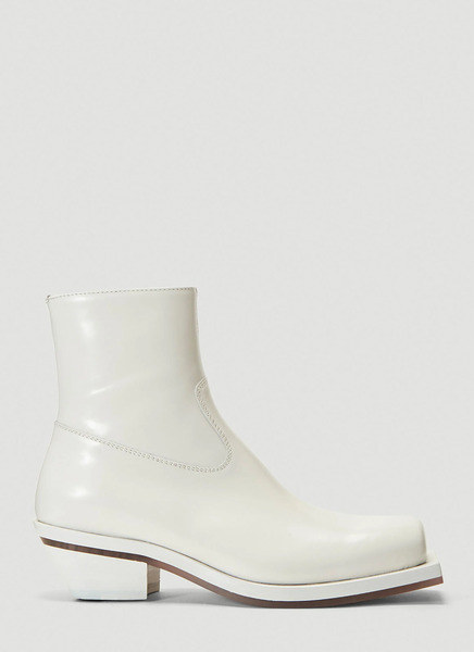 Ion Ion Squared-toe Cowboy Boots -  Boots White Eu - 39 