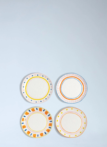  &k Amsterdam &k Amsterdam Set Of Four Boavista Dinner Plates -  Kitchen  Multicolour One Size 