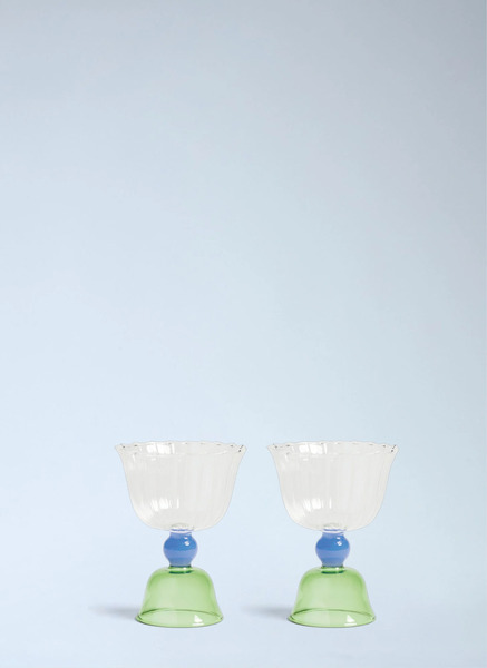  &k Amsterdam &k Amsterdam Set Of Two Tulip Glasses -  Glassware Multicolour One Size 