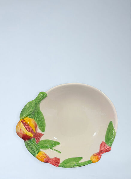  Les-ottomans Les-ottomans Ceramic Fruit Detail Bowl -  Kitchen  Multicolour One Size 