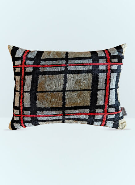 Les-ottomans Les-ottomans Check Velvet Cushion -  Textiles Multicolour One Size 