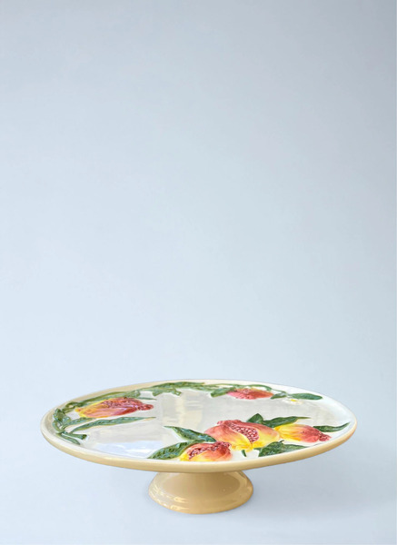  Les-ottomans Les-ottomans Embossed Ceramic Cake Stand -  Kitchen  Multicolour One Size 