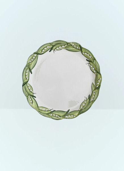  Les-ottomans Les-ottomans Lily Of The Valley Presentation Plate -  Kitchen  Multicolour One Size 