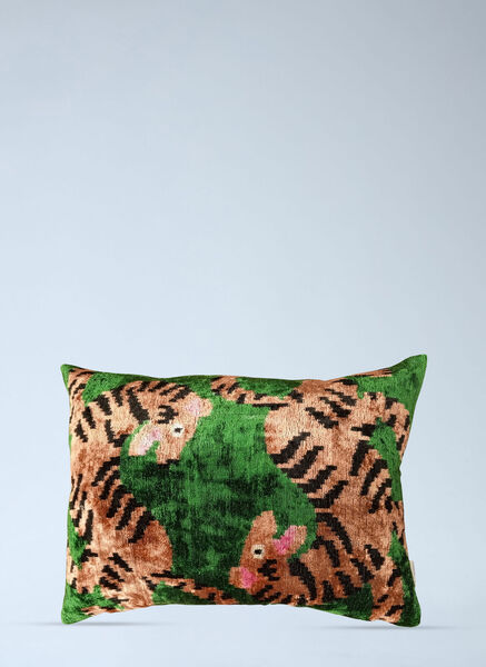  Les-ottomans Les-ottomans Patterned Velvet Cushion -  Textiles Multicolour One Size 