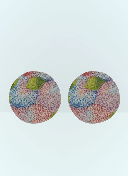  Les-ottomans Les-ottomans Set Of Two Ortensie Dessert Plates -  Kitchen  Multicolour One Size 