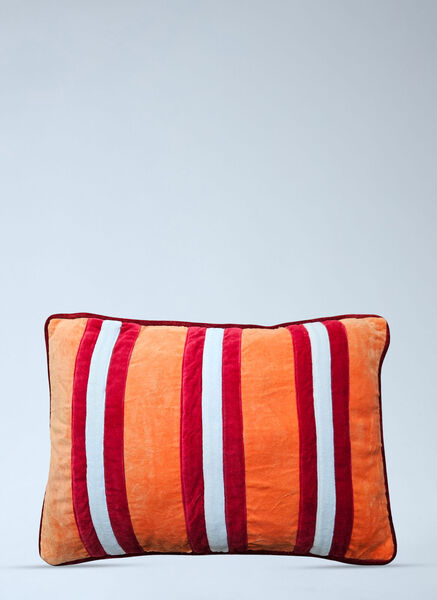  Les-ottomans Les-ottomans Striped Velvet Cushion -  Textiles Multicolour One Size 